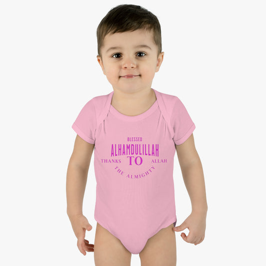 BLESSED "Alhamdulillah" Infant Baby Rib Bodysuit