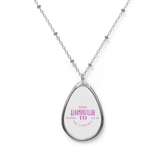 BLESSED "Alhamdulillah" Oval Necklace